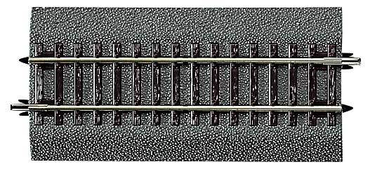 RO42512: RocoLine met bedding: Rechte rails G1/2 L=115 mm (halve standaardlengte) - 1 stuks