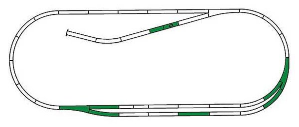 RO42011: Roco line met bedding: Railset C