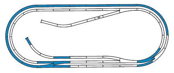 RO42012: Roco line met bedding: Railset D