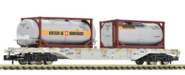 FL825214: Noviteit: N - 4-assige Containerdraagwagen, type Sgnss, beladen met 2 tankcontainers...