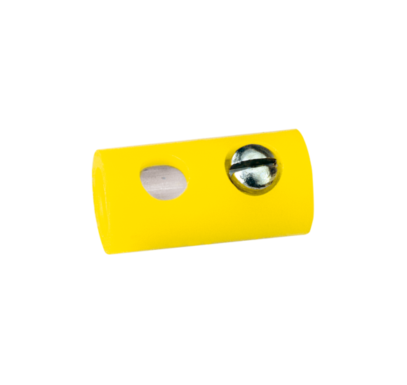 BR3011: 1-polige contrastekker, 2,5 mm - geel - 100 stuks