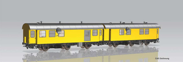 PK55919: Noviteit: Expert ~ 2-delig woon en werkwagenset, 3yg Bahnbau, digitaal, 3-rail(wisselstroom