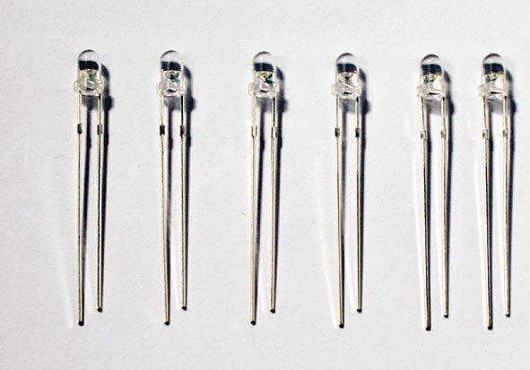 TE23-06-150: LED - wit - 3,0 mm - 1000 mcd - 6 stuks