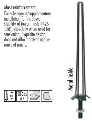 SF425: N - Mastverzwaring voor kunststof torenmast 426 - H=62 mm - 1 stuks