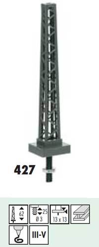 SF427: N - Afspanmast met mastverzwaring - H=62 mm - 1 stuks