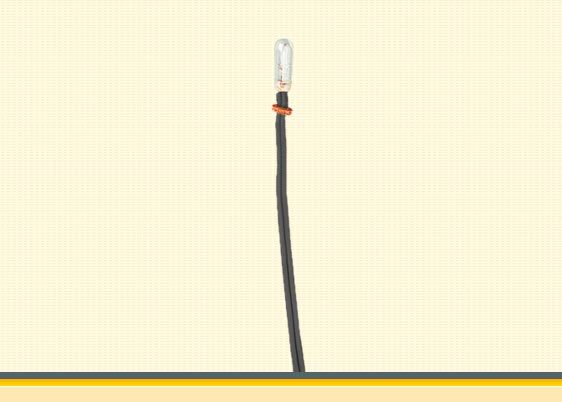 BR3268: Lampje (helder) met kabel (zwart), 3V/15mA