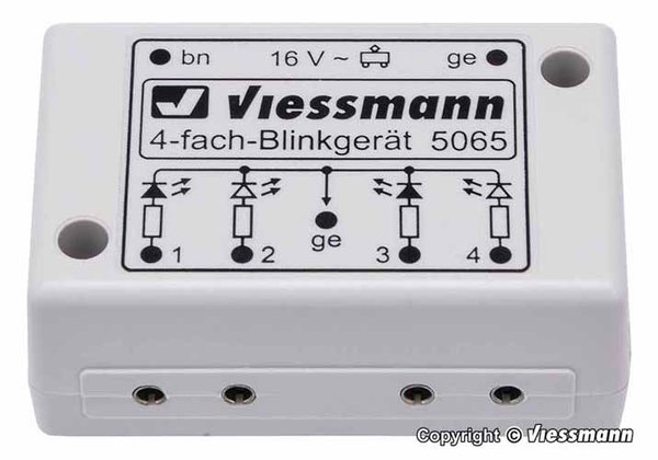 VI5065: H0, N - Knipperelektronica voor 4 knipperlichten
