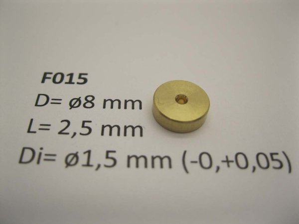 MMOF015: Vliegwiel ø8 mm x 2,5 mm x ø1,5 mm