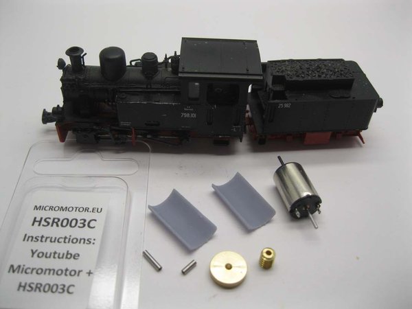 MMOHSR003C: H0e - Motorombouwset voor Roco BR 99, HF110C, HF150C, HF160D, Rh Mh, Rh 399