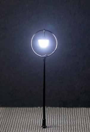 FA180105: H0 - LED-Parkverlichting, bolvormige hanglamp (H=75 mm), 3 stuks
