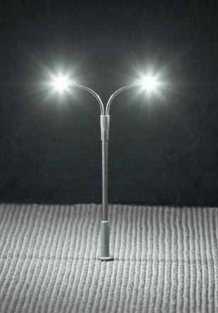 FA272121: N - LED-Straatverlichting, dubbele gebogen straatlantaarn (H=65 mm), 3 stuks