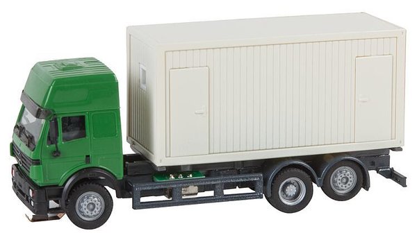 FA161480: H0 - FCS: 3-assige Vrachtwagen SK 94 met Bouwcontainer (Herpa) (V)