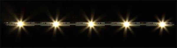FA180654: Lichtstrip - met 5 warm-witte LEDs - 2 stuks van 180 mm