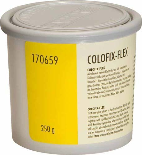FA170659: Colofix-Flex - voor o.a. lijmen van styrodur-styropor en decorflex  250 gram