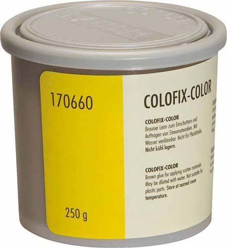 FA170660: Colofix Color - Bruin, voor het verlijmen van o.a. railballast, 250 gram