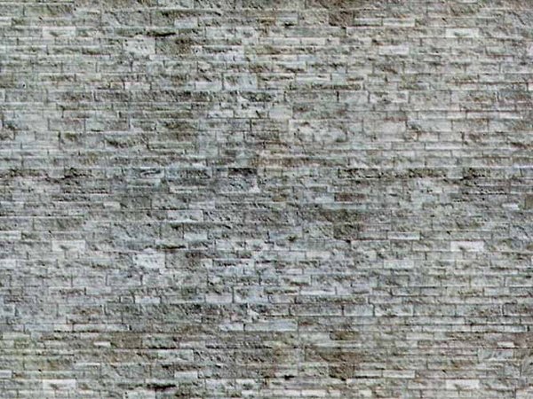 VO47365: N - Kartonnen Decorplaat: Stenen muur, grijs (250 x 125 mm) - 10 stuks