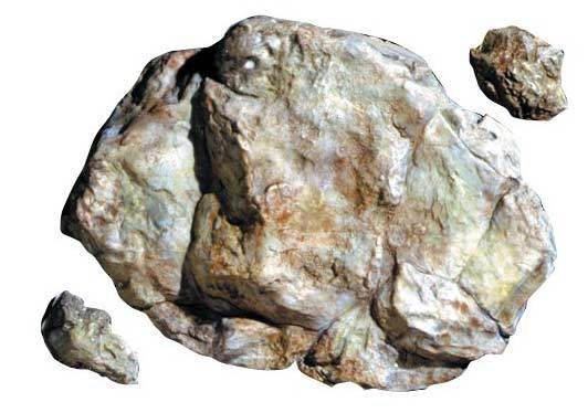 WSCWL-C1238: Gietvorm (12,7 x 17,8 cm) voor verweerd rotsblok