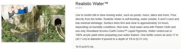 WSCWL-C1211: Realistic Water, modelbouwwater, klaar voor gebruik, flacon van ca. 473 ml