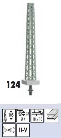 SF124: H0 - Vakwerk afspanmast, gelakt - H=105 mm, DB - 1 stuks