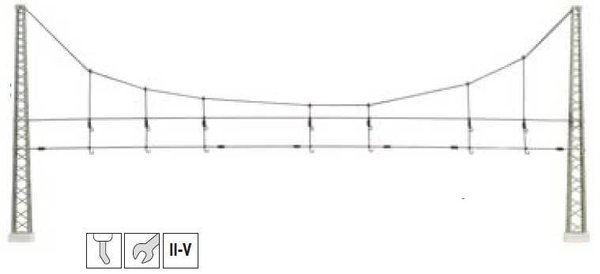 SF130: H0 - Eenvoudige Dwarsverbinding - 0,9 mm, voor 5 sporen - met 2 x SF125 max. 250 mm...