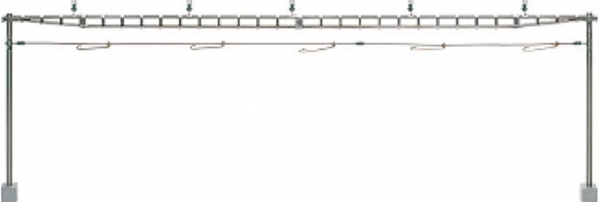 SF371: H0 - Dwarsverbinding 2, compleet met 2 masten - H=100 mm - bouwpakket, SBB