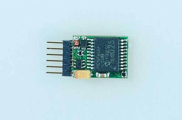 KU81330: Locdecoder N025-P - DCC/Motorola, 0,7A, 2 functie-uitgangen, cruise-control - met 6-polige