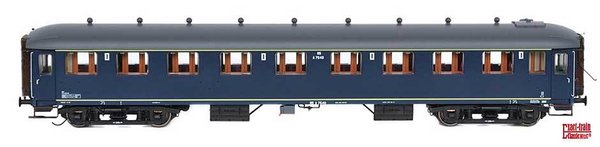 EXT10018: H0 - 4-assig Personenrijtuig B7154 Berlijns blauw met grijs dak, NS (IIIB)