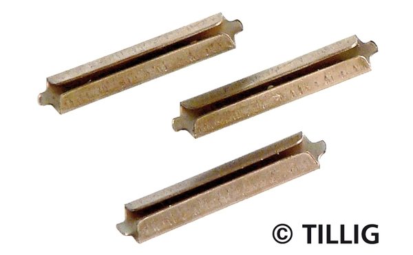 TI85501: H0 Elite - Railverbinders - nieuwzilver (gebruneerd) - zakje van 25 stuks