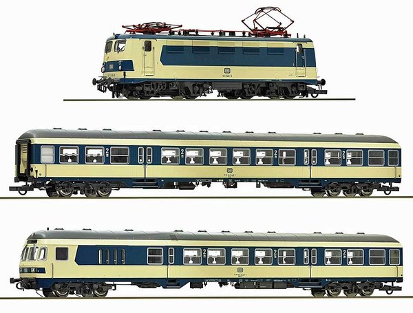 RO61485: H0 ~ Karlsruher Treinset Elektrische locomotief BR 141, digitaal met geluid, 3-ra