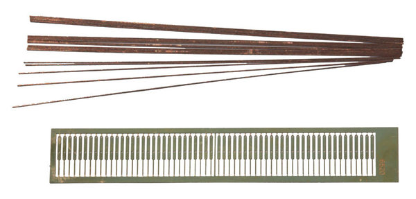 HKI6521: N - Metalen railing (20 koperdraden van 20 cm) en 60 posten