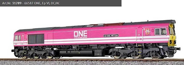 ES31289: H0 ~ Diesellocomotief Class 77 66587, digitaal met geluid, 2-rail(gelijkstroom)