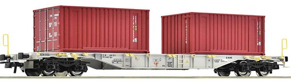 RO77345: H0 - 4-Assige Containerdraagwagen type=Sgns, AAE (VI)